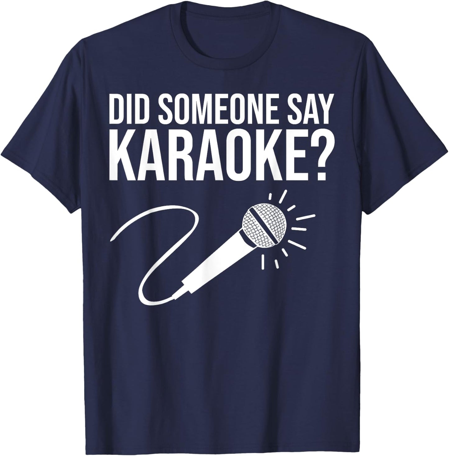 Funny Karaoke Designs Women Singing Music Lovers T-Shirt - T-Shirt | Navy