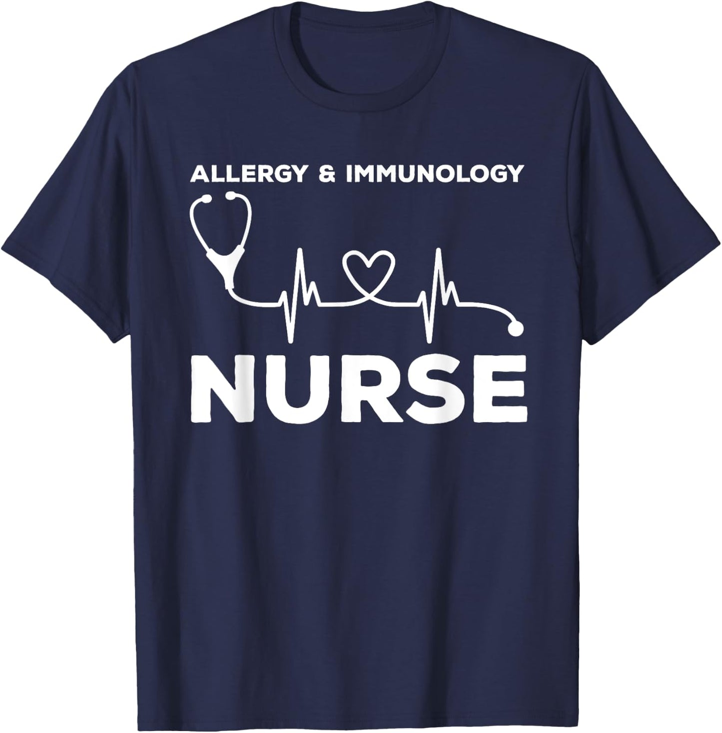 Allergy & Immunology Nurse Outfit Registered Nurses Nursing T-Shirt - T-Shirt | Navy