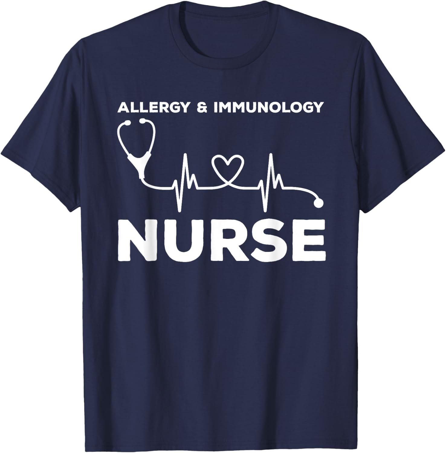 Allergy & Immunology Nurse Outfit Registered Nurses Nursing T-Shirt - T-Shirt | Navy