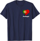 Cool Portugal Flag Portugese Portugal Heart Portuguese Flag - Black, Small, -Adults, Short Sleeve, Regular Fit, Cotton 60%, Polyester 40% T-Shirt - T-Shirt | Navy