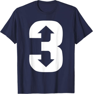 3 Up 3 Down | Three Up Three Down Baseball T-Shirt - T-Shirt | Navy