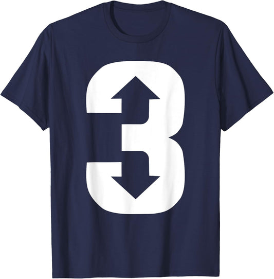 3 Up 3 Down | Three Up Three Down Baseball T-Shirt - T-Shirt | Navy