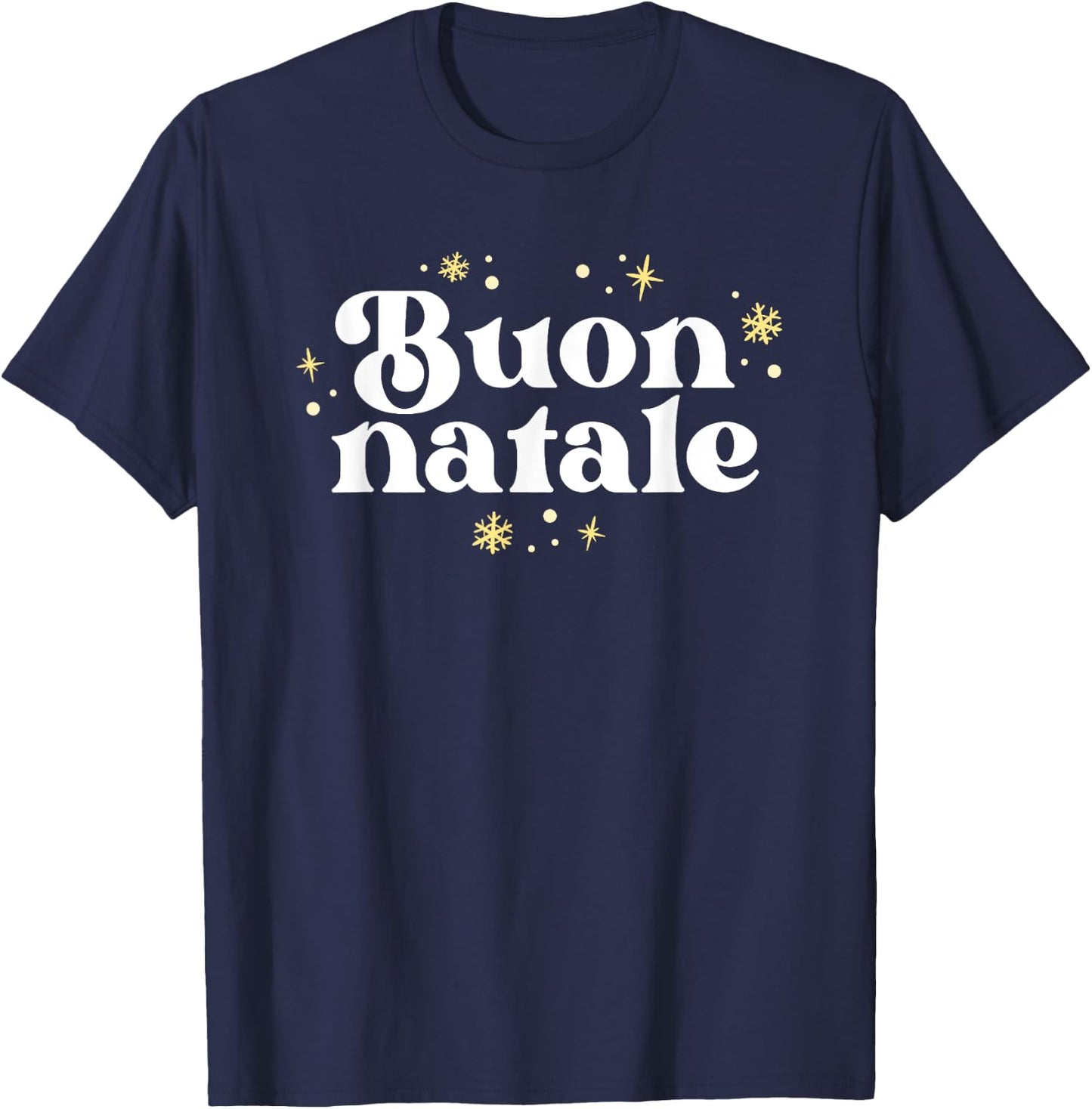 Vintage Buon Natale Italian Christmas Italy Pride Xmas T-Shirt - T-Shirt | Navy