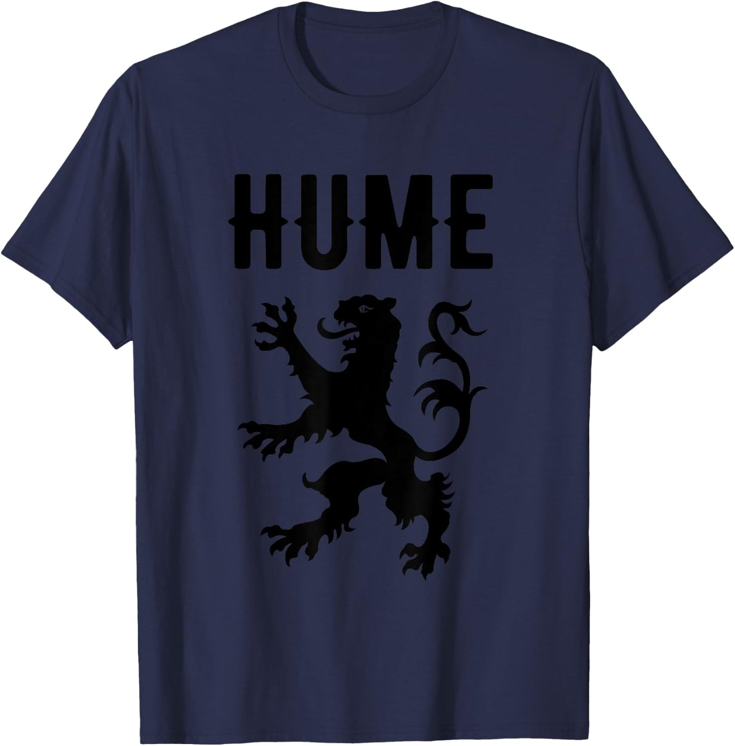 Hume Clan Scottish Family Name Scotland Heraldry T-Shirt - T-Shirt | Navy