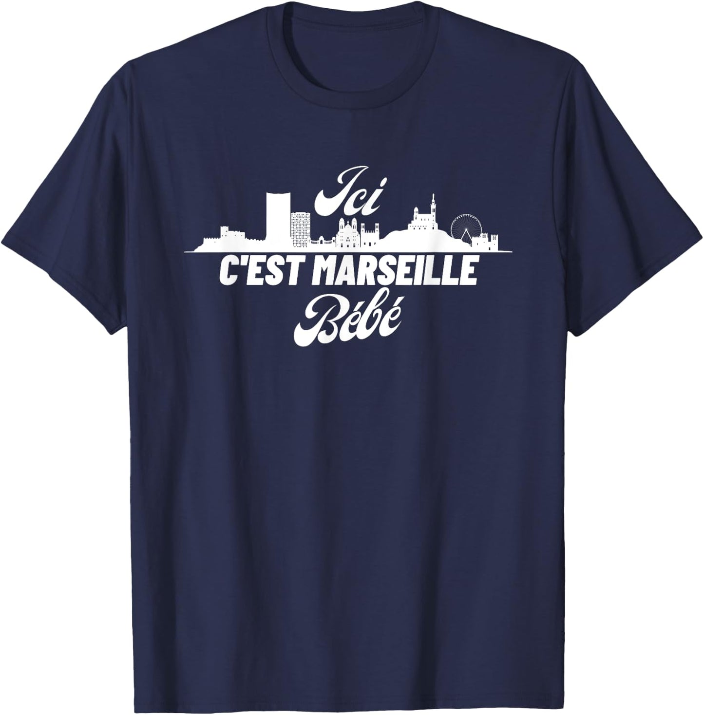 C'est Marseille Baby Football Marseille OM [French Language] T-Shirt - T-Shirt | Navy