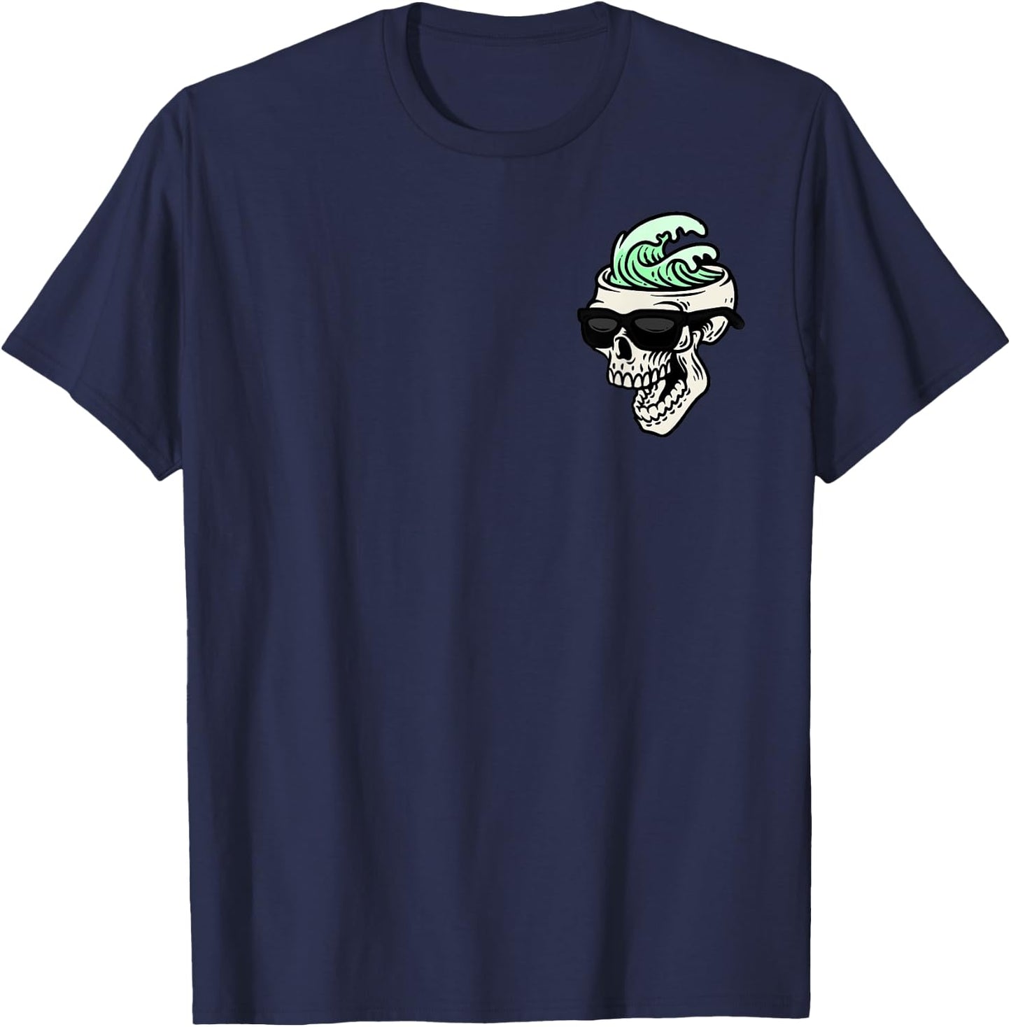 High Tides and Good Vibes Surfing T-Shirt - T-Shirt | Navy