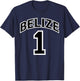 Belize One Proud Belizean T-Shirt - T-Shirt | Navy