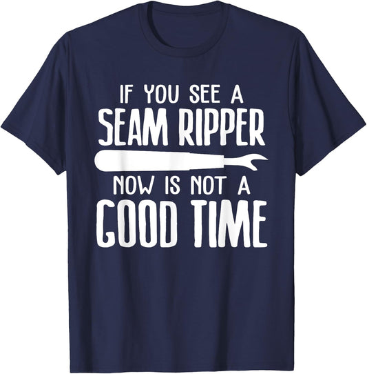 Funny Quilting Gift Quilter Seamstress Cool Sewing T-Shirt - T-Shirt | Navy