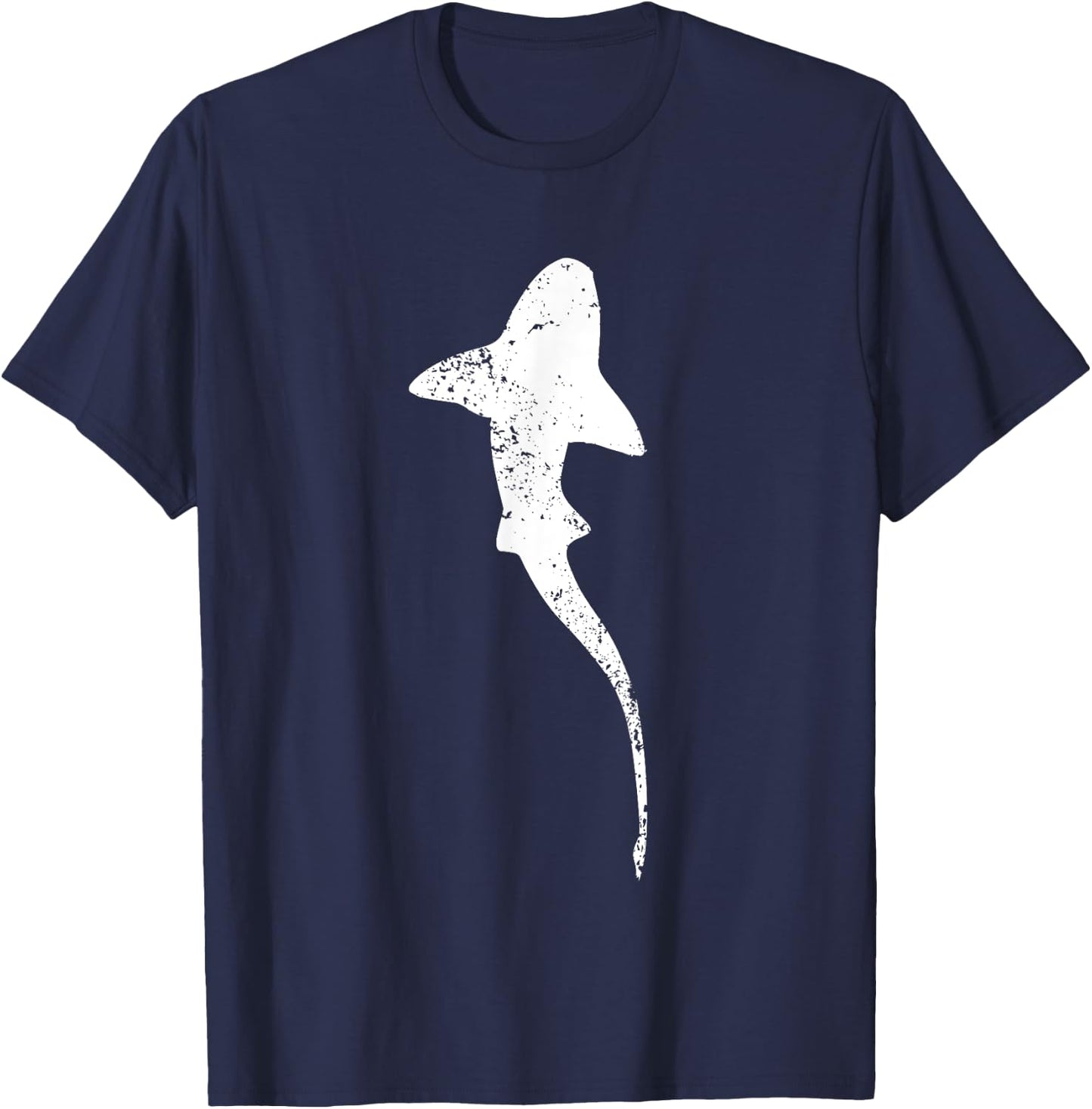 Grunge Whale Shark Print - Vintage Whale Shark T-Shirt - T-Shirt | Navy