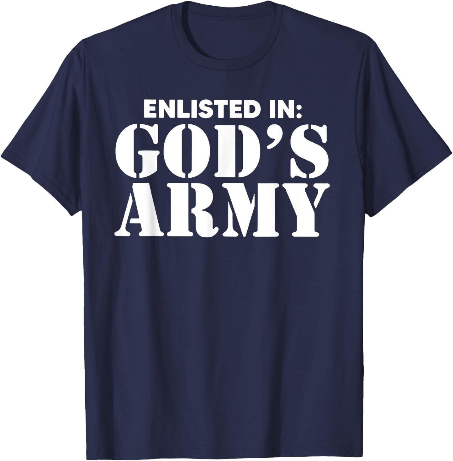 Enlisted In God's Army T-Shirt - T-Shirt | Navy