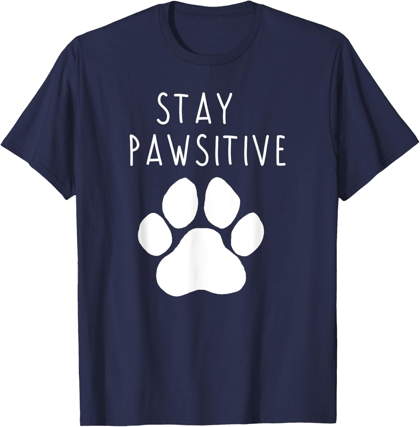 Stay Pawsitive T-Shirt - T-Shirt | Navy