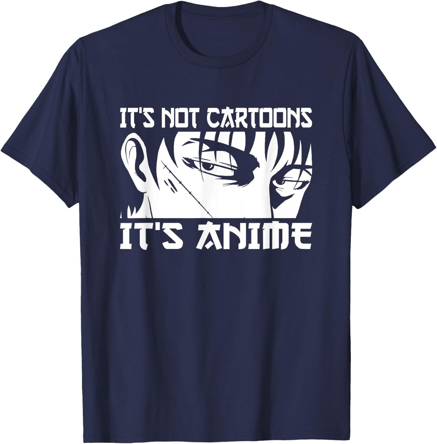It's not Cartoons It's Anime Men Teen Boy Otaku Anime T-Shirt - T-Shirt | Navy