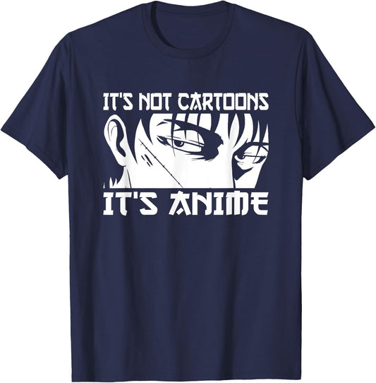 It's not Cartoons It's Anime Men Teen Boy Otaku Anime T-Shirt - T-Shirt | Navy