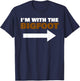 I'm With The Bigfoot Fun Matching Halloween Couple Costume T-Shirt - T-Shirt | Navy