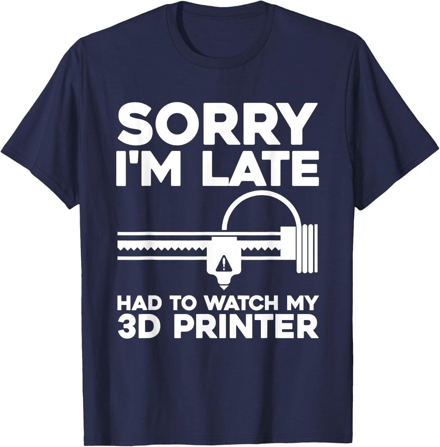 Funny 3D Printer Design Women 3D Printing Printer T-Shirt - T-Shirt | Navy