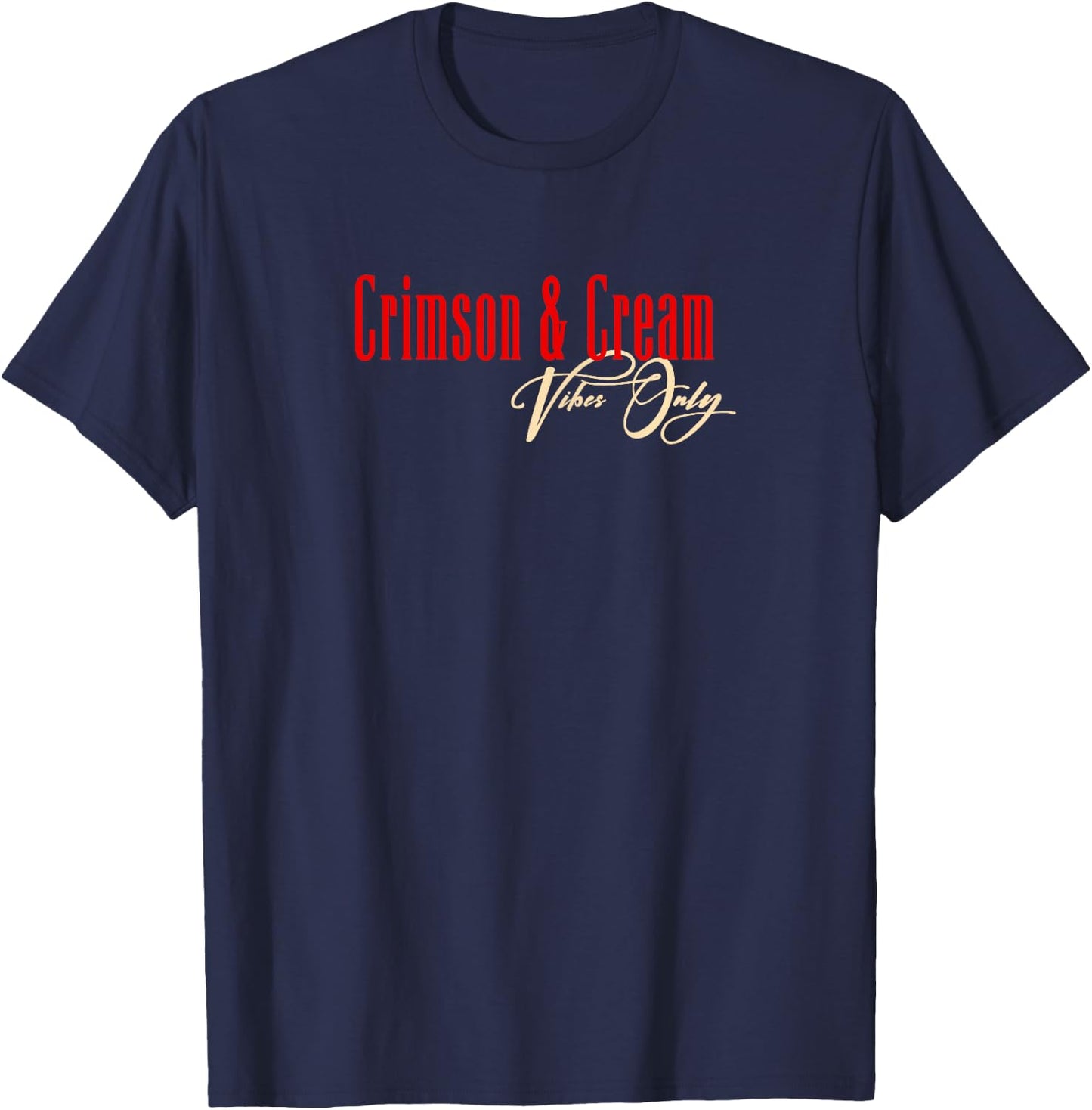 Only DST Crimson and Cream Vibes T-Shirt - T-Shirt | Navy