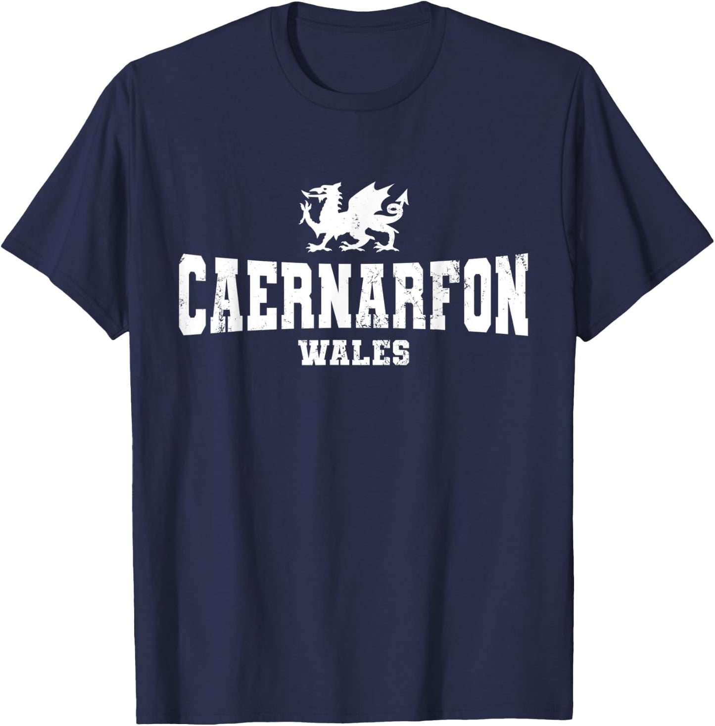 Caernarfon Wales Welsh Dragon Flag Cymru T-Shirt - T-Shirt | Navy