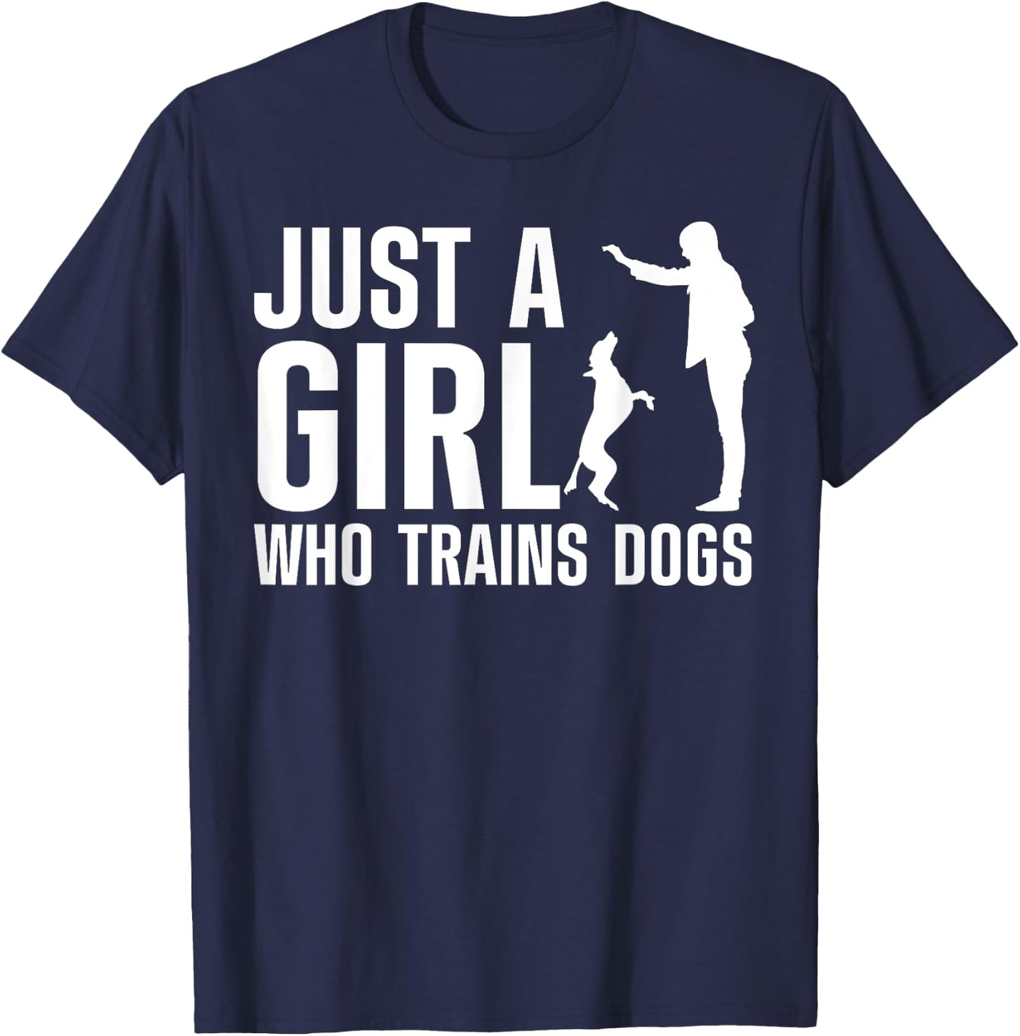 Cute Dog Trainer Girls Training Dog Lover Owner T-Shirt - T-Shirt | Navy