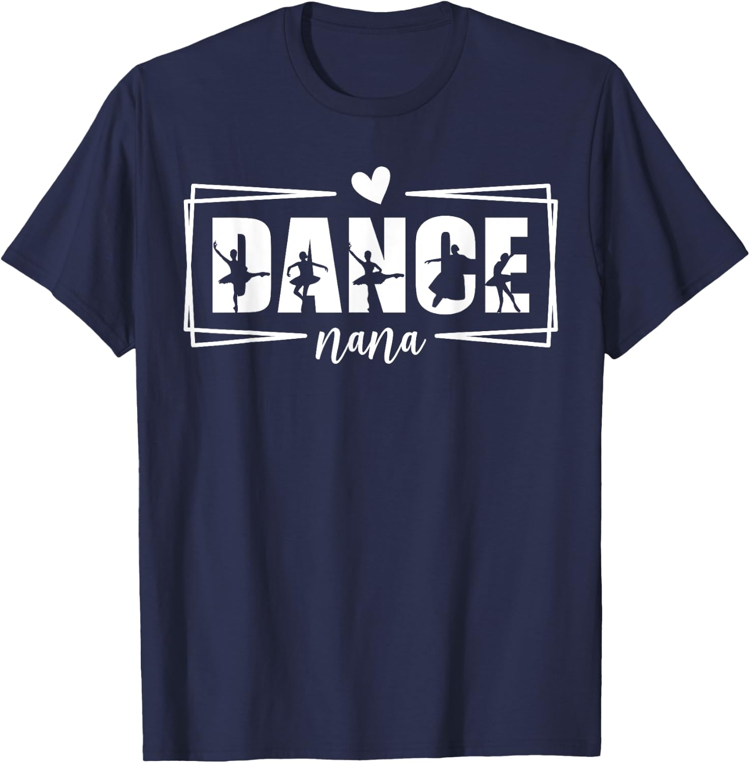 Dance Nana Cheer Dance Grandmother Retro Ballerina T-Shirt - T-Shirt | Navy