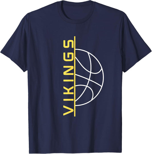 Vikings Basketball T-Shirt - T-Shirt | Navy