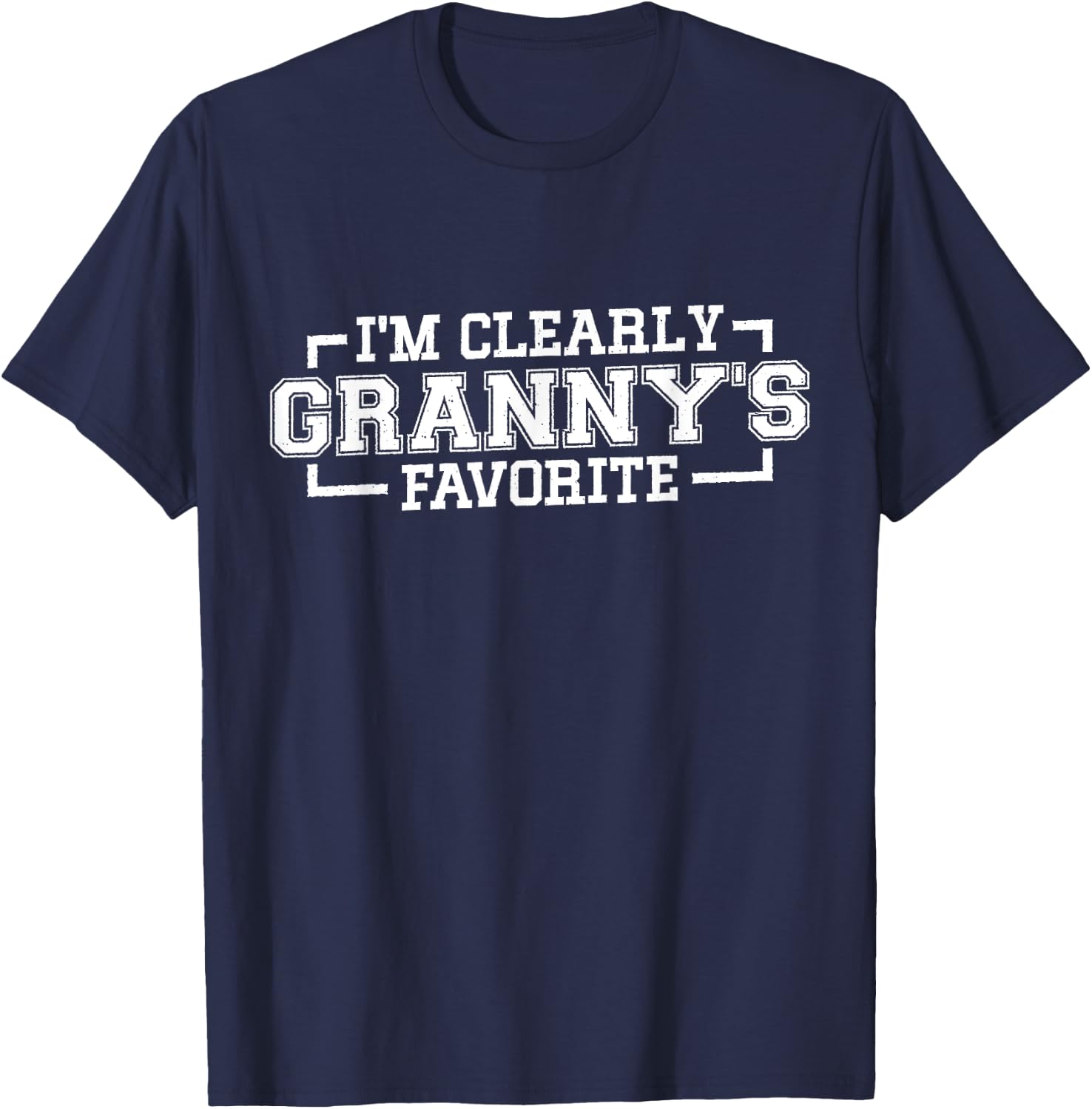 I'm Clearly Granny's Favorite, Grandson Grandma T-Shirt - T-Shirt | Navy