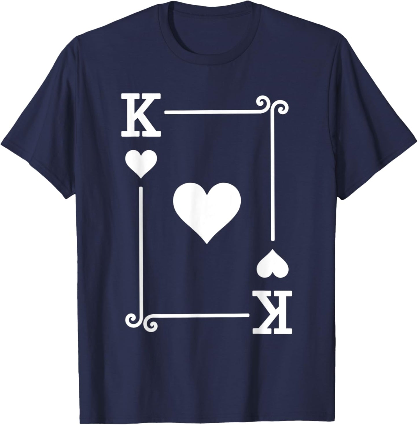 King Hearts Card Costume - Playing Cards - King Hearts T-Shirt - T-Shirt | Navy