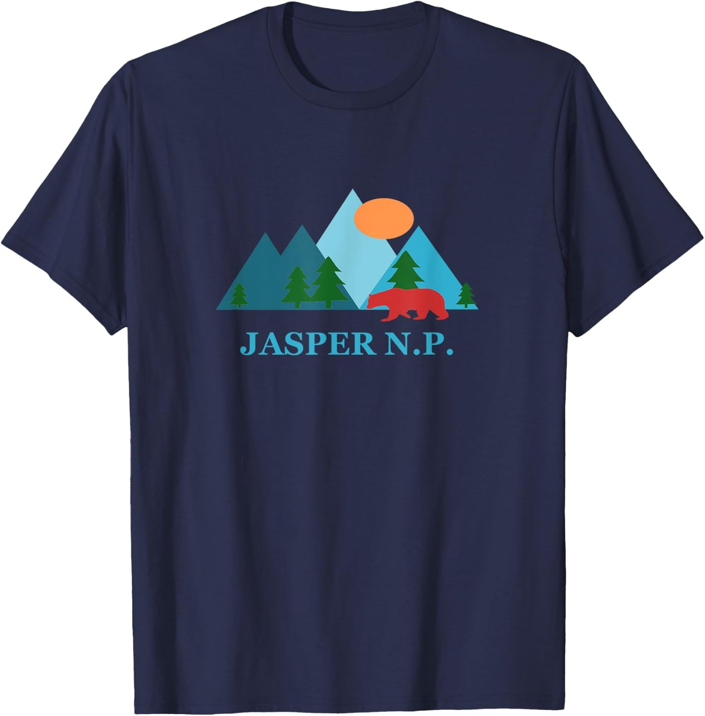 Jasper National Park in Canada Nature Vacation Souvenir T-Shirt - T-Shirt | Navy