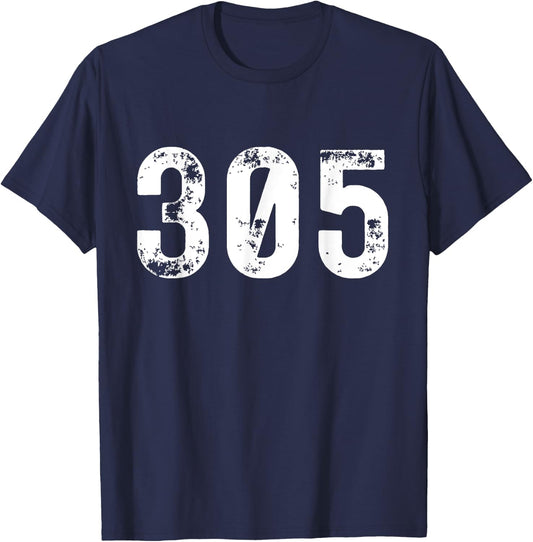 Area Code 305 for Miami Florida South Beach 305 Women T-Shirt - T-Shirt | Navy
