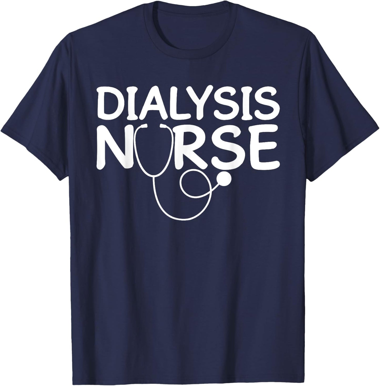 Funny Nephrology Nurse Design Men Women Dialysis Technician T-Shirt - T-Shirt | Navy