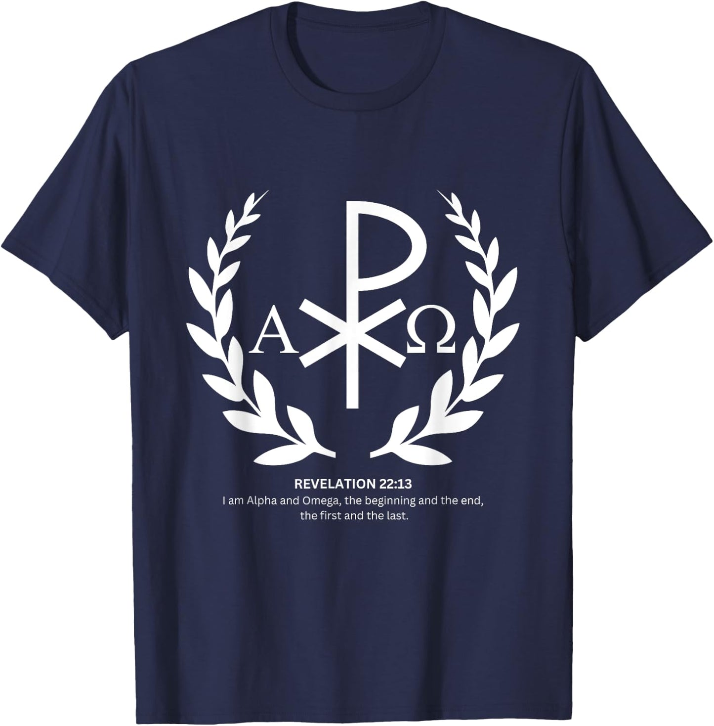 Alpha and omega -REVELATION 22:13 T-Shirt - T-Shirt | Navy