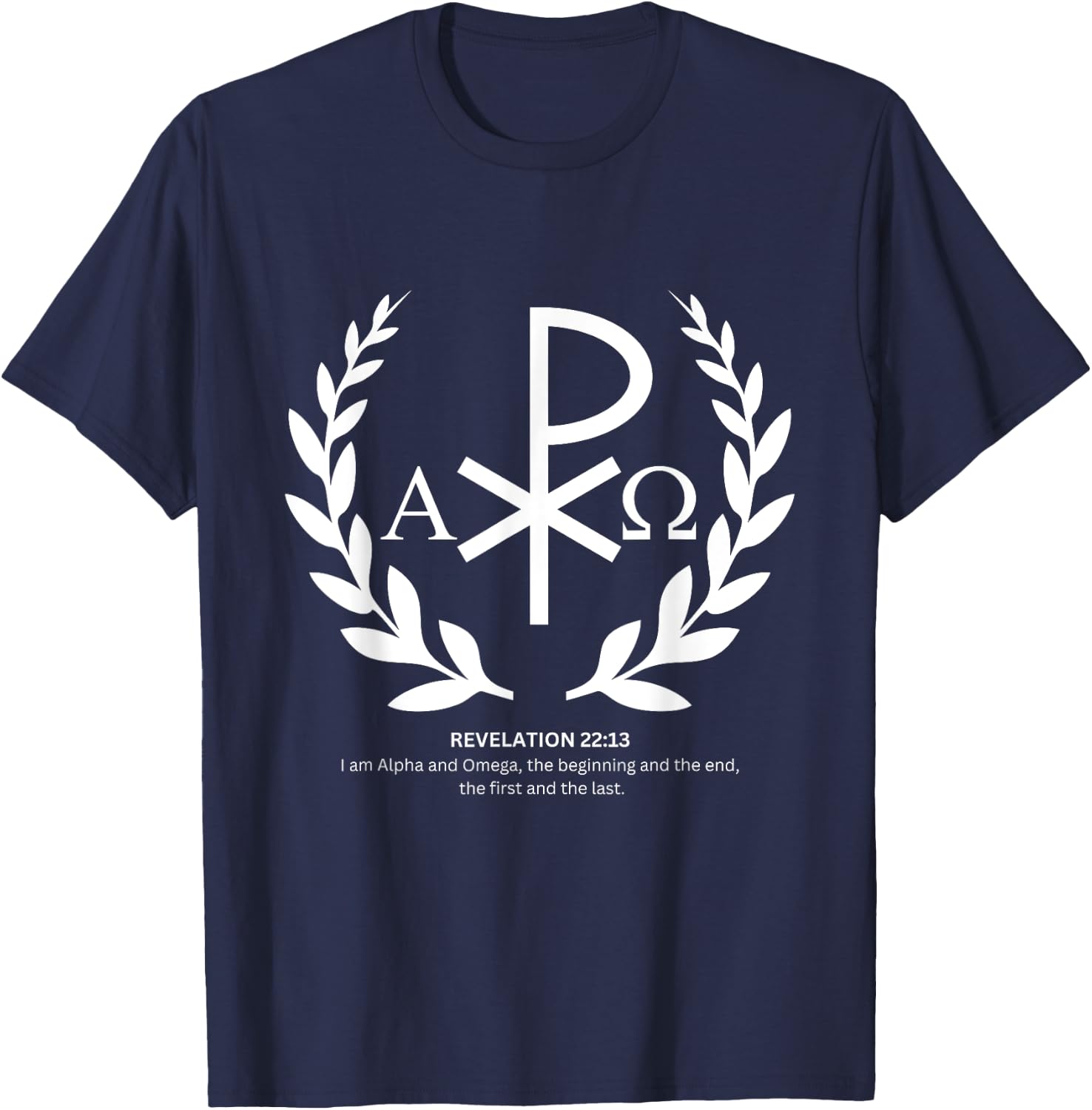 Alpha and omega -REVELATION 22:13 T-Shirt - T-Shirt | Navy