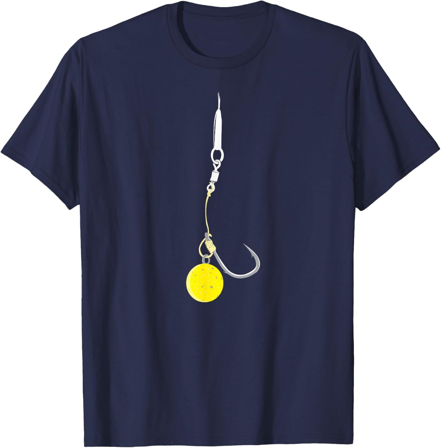 Carp Fishing Hair Rigs Corn Bait Angling Fisherman T-Shirt - T-Shirt | Navy