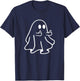 Cute Funny Halloween Ghost Giving the Middle Finger T-Shirt - T-Shirt | Navy