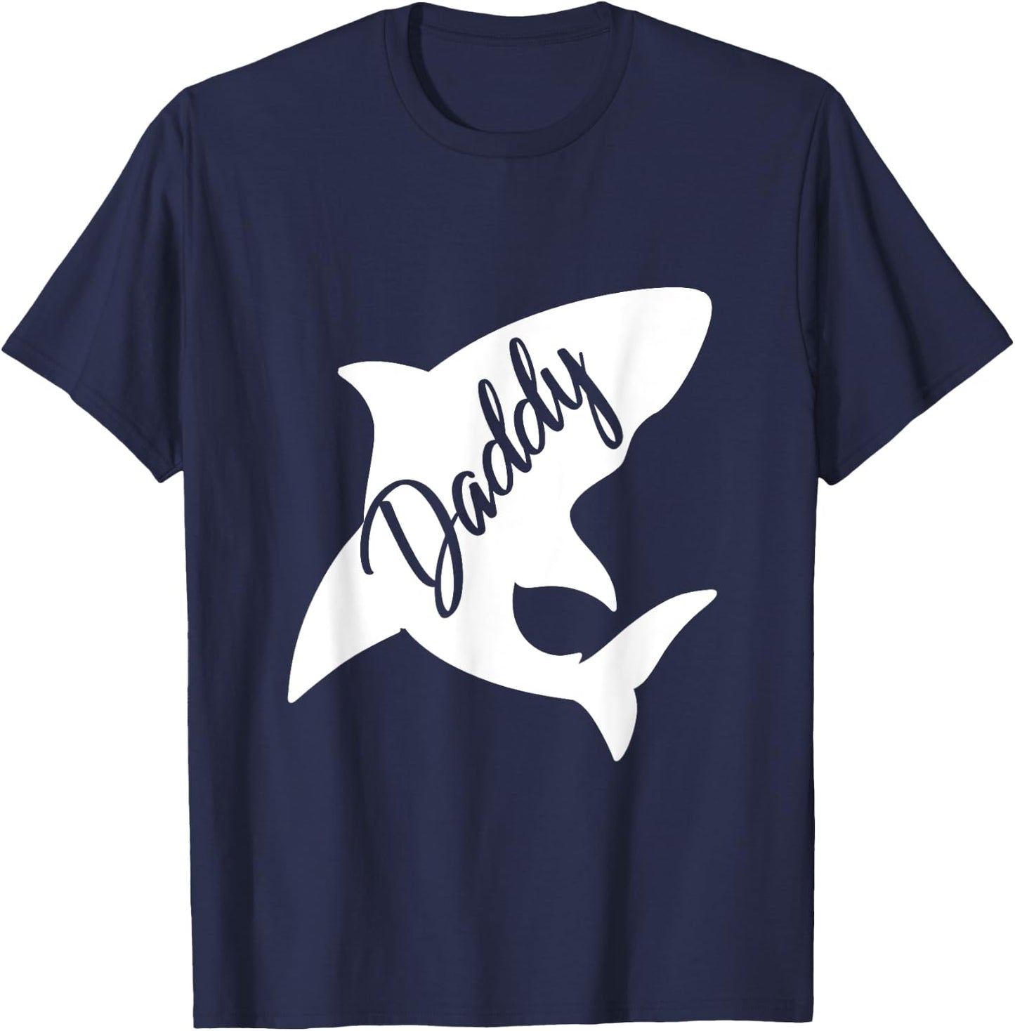 Daddy Shark Matching Family Shirts Shark T-Shirt - T-Shirt | Navy