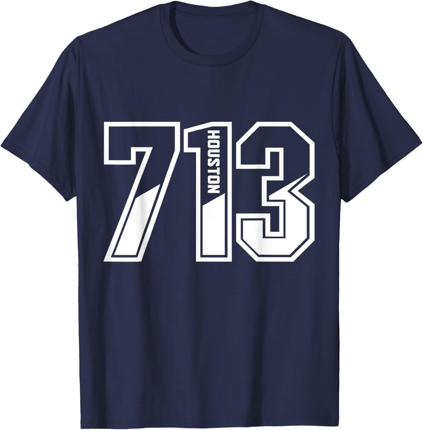 Houston Texas 713 Area Code Pride Vintage T-Shirt - T-Shirt | Navy