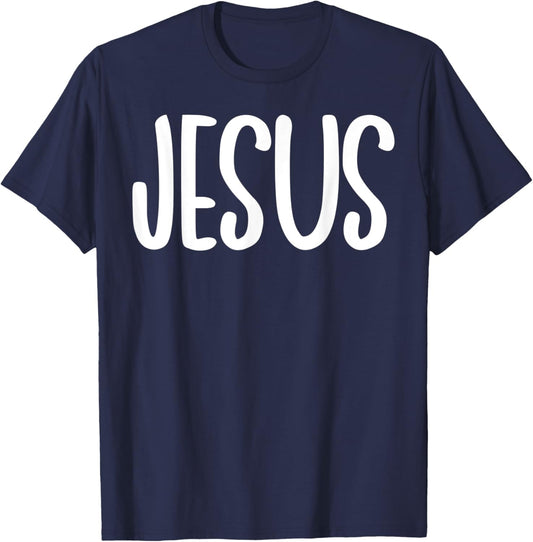 Christian Jesus Religion Shirt Red And White Jesus Christ T-Shirt - T-Shirt | Navy