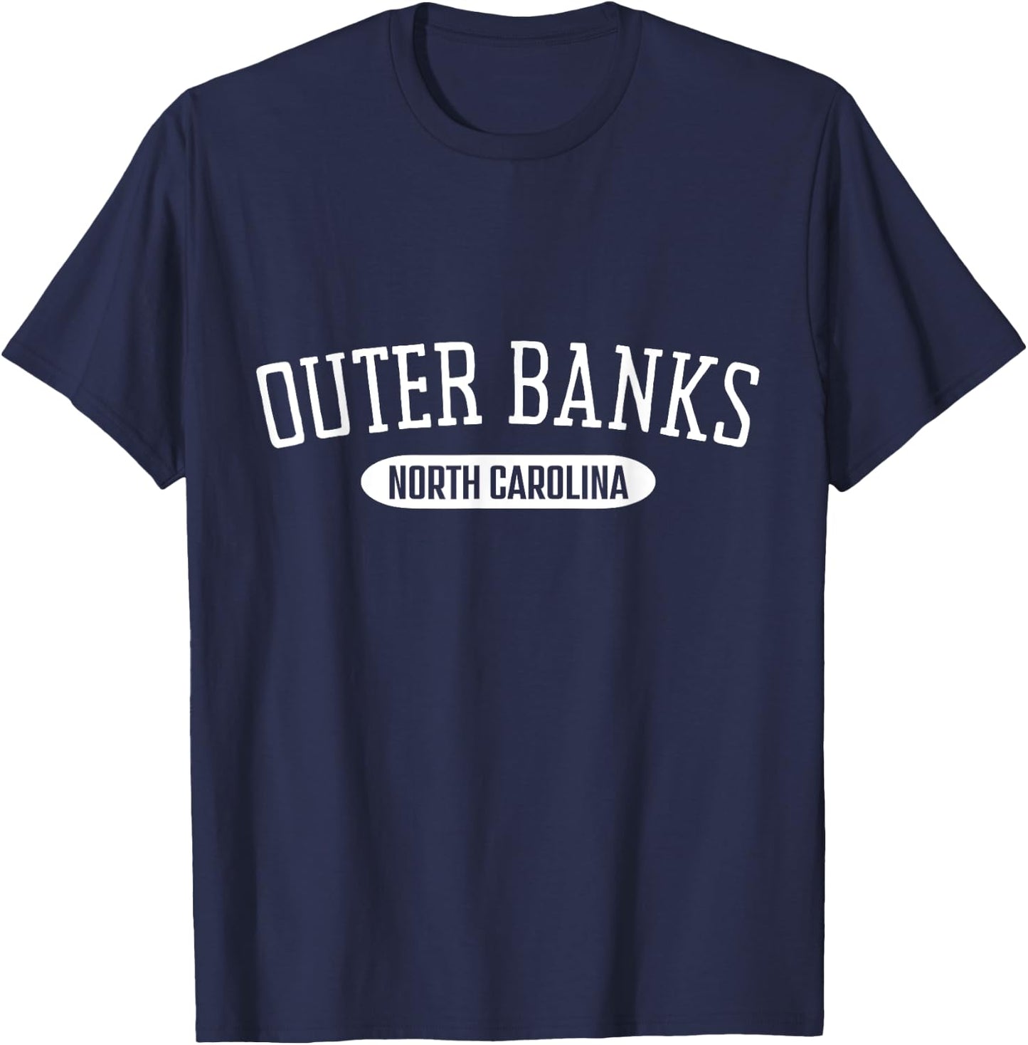 Outer Banks Shirt College Style North Carolina OBX Sand Sea T-Shirt - T-Shirt | Navy
