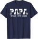 Papa Veteran Myth Legend Shirt Funny Father's Day T-Shirt - T-Shirt | Navy