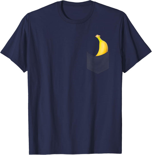 Banana Fruit In Pocket, funny bananas on chest T-Shirt - T-Shirt | Navy