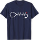 Nurse Heartbeat Clothing - Stethoscope Heart Student Nurse T-Shirt - T-Shirt | Navy
