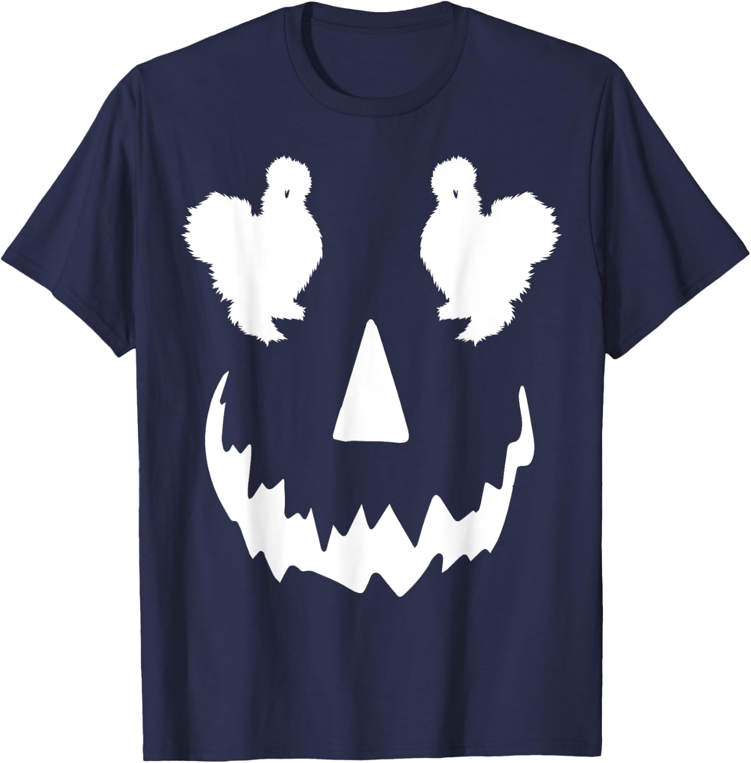 pumpkin Silkie Chicken halloween T-Shirt - T-Shirt | Navy