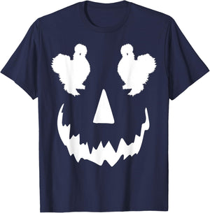 pumpkin Silkie Chicken halloween T-Shirt - T-Shirt | Navy