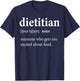 Funny Dietitian Definition T-Shirt - T-Shirt | Navy