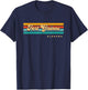 Vintage Sunset Stripes Fort Gaines, Alabama T-Shirt - T-Shirt | Navy