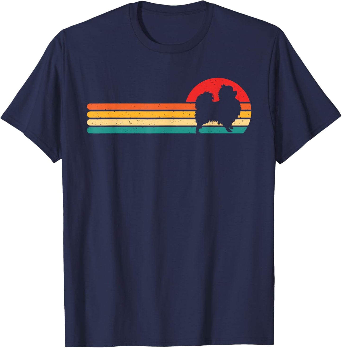Retro Pomeranian - Pet Lover Dog Owner Animal Lover Women Kids T-Shirt - T-Shirt | Navy