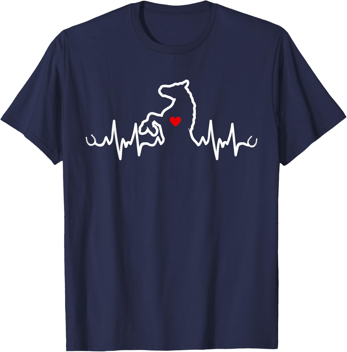 Horse Heartbeat Clothing - Heartbeat Horse T-Shirt - T-Shirt | Navy