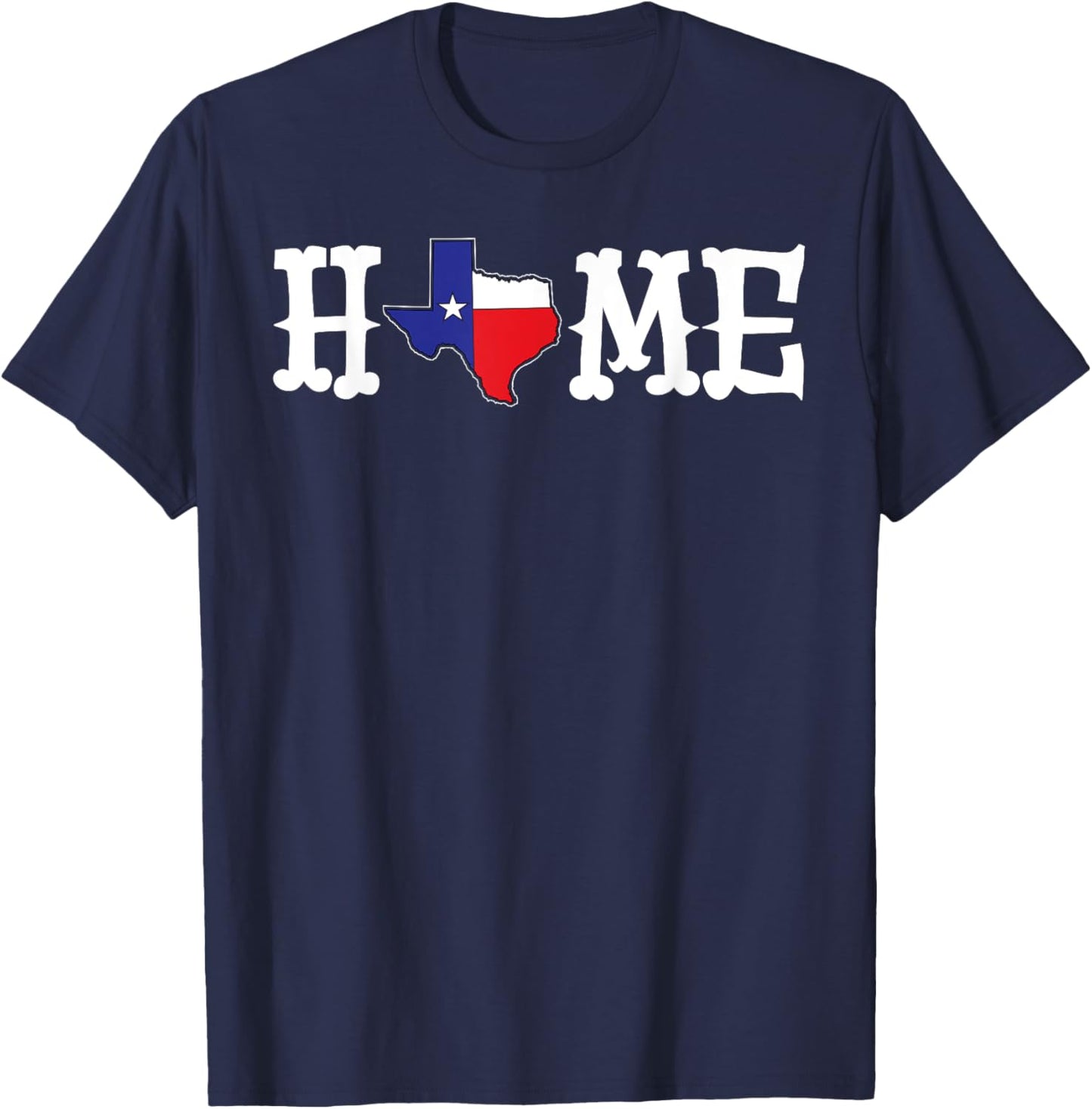 Texas Is Home State Flag Design - I Stand With Texas T-Shirt - T-Shirt | Navy
