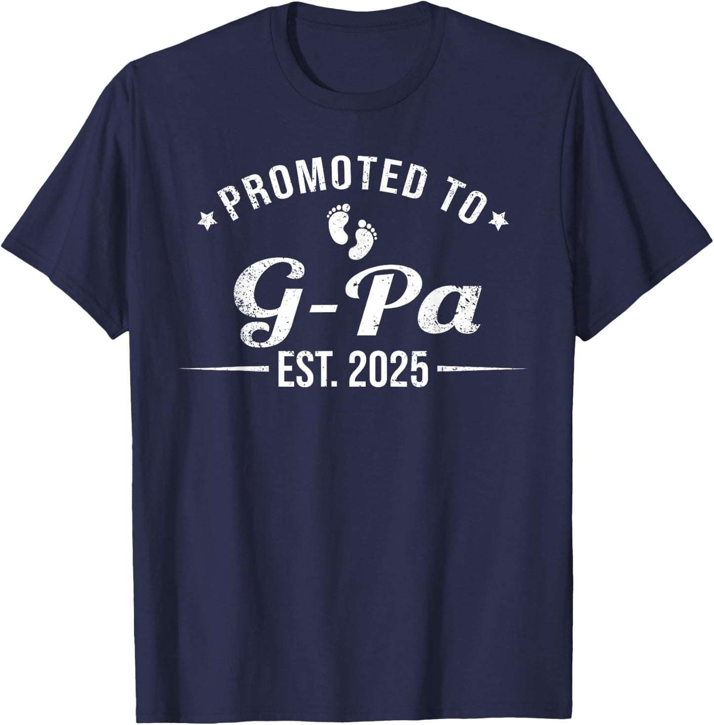 Promoted To G-Pa EST. 2025 Funny Soon To Be G-Pa T-Shirt - T-Shirt | Navy