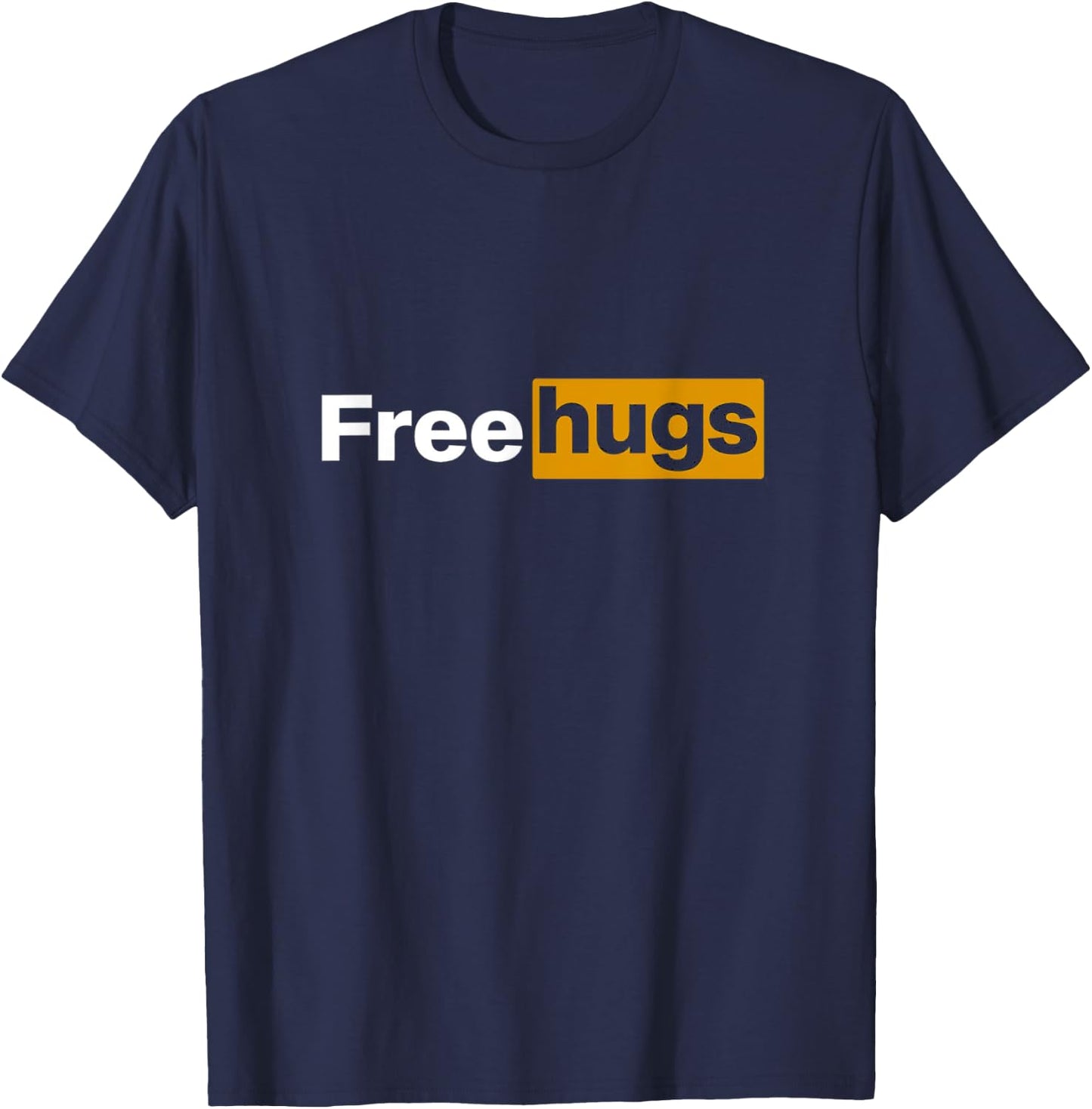 Free Hugs Love Hub Logo Funny Geek Nerd Party Gift T-Shirt - T-Shirt | Navy