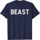 BEAST Cool Men's Gym Workout Sport Muscle Bodybuilding Gear T-Shirt - T-Shirt | Navy